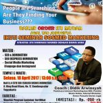 SEMINAR SOSMED MARKETING, STRATEGI JITU DOMINASI SOSMED DENGAN BISNIS ANDA DI SBI (SEKOLAH BISNIS INDONESIA)