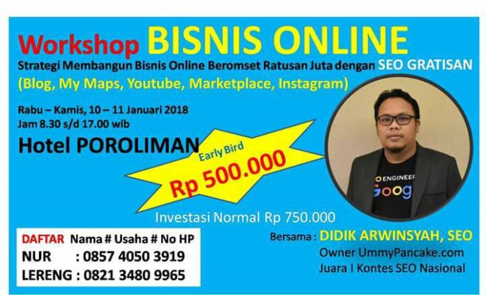 Seminar Internet Marketing dan Bisnis Online di Kudus Januari 2018