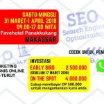 Pelatihan SEO di Jogja Maret 2018