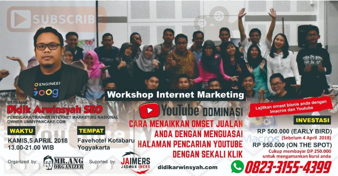 Workshop Youtube Marketing Imacros di Jogja April 2018 Workshop Youtube Marketing Imacros di Jogja April 2018