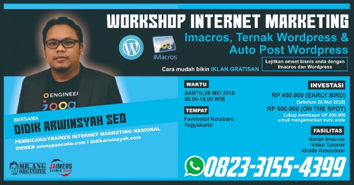 Workshop Internet Marketing Ternak Wordpress di Jogja Workshop Internet Marketing Ternak Wordpress di Jogja