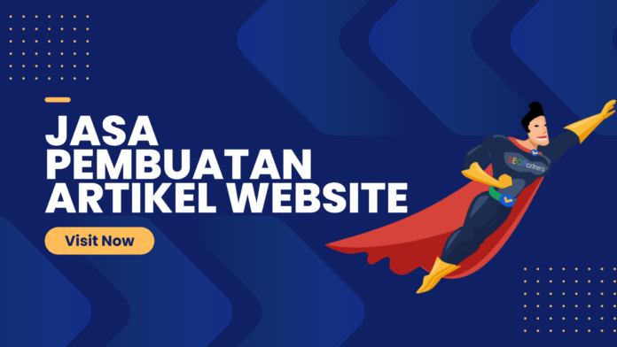 Blue White Modern Marketing Strategy Blog Banner Jasa Pembuatan Artikel Website