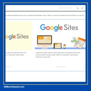 cara membuat website sekolah dengan google sites